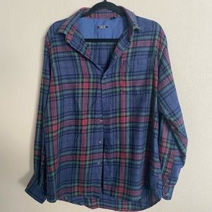 Blue, Red, and Green Flannel